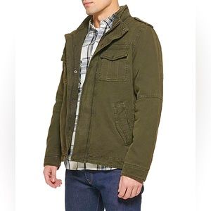 Levi’s Sherpa Lined Military/Cargo Jacket - Washed Olive green - XL